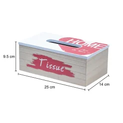Exquisite White & Red Tissue Holder Box For Home