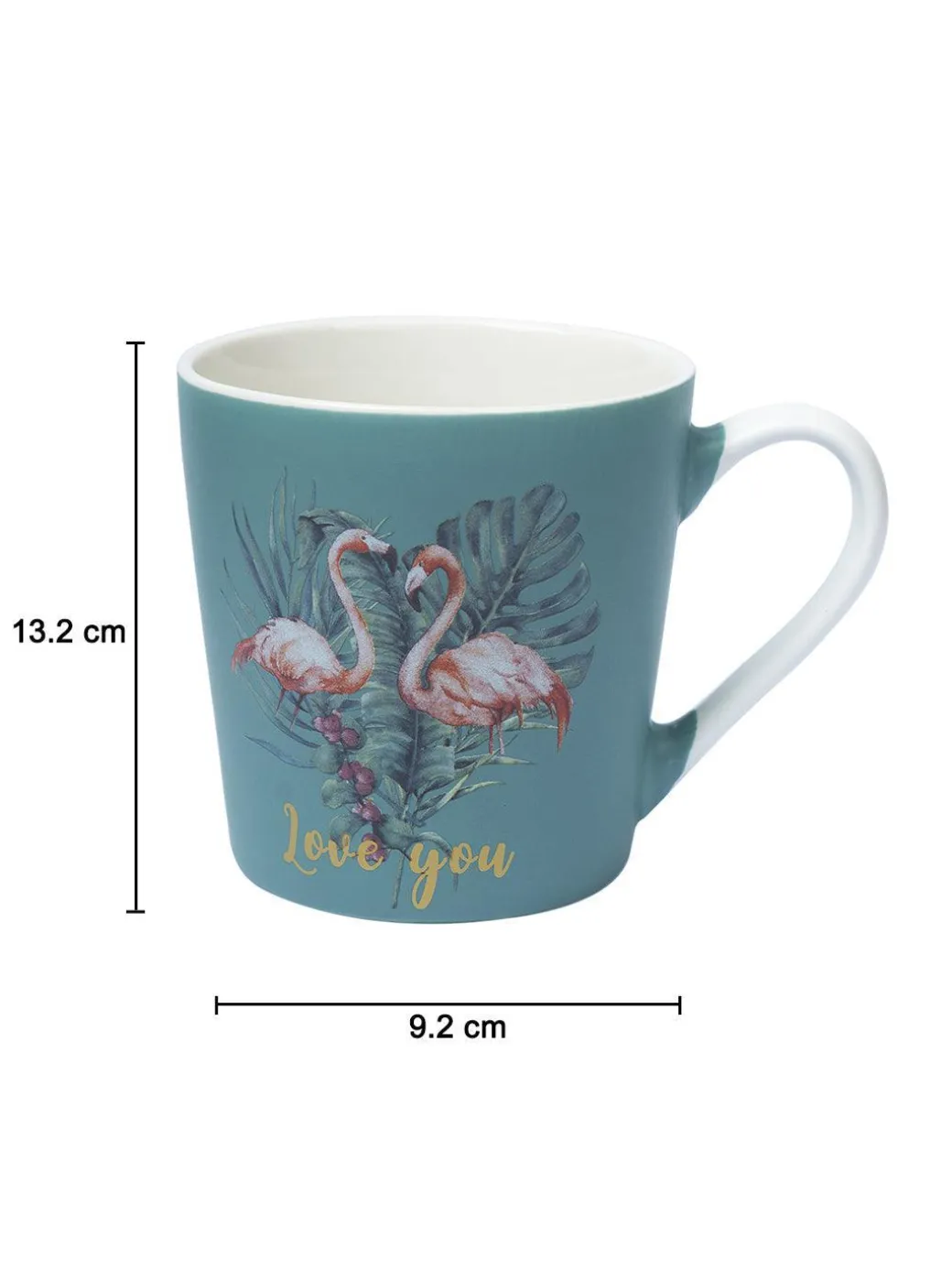 Flamingo Ceramic Mug - 400mL, Turquoise