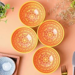 Floral Bowl Set Of 4 (280Ml)