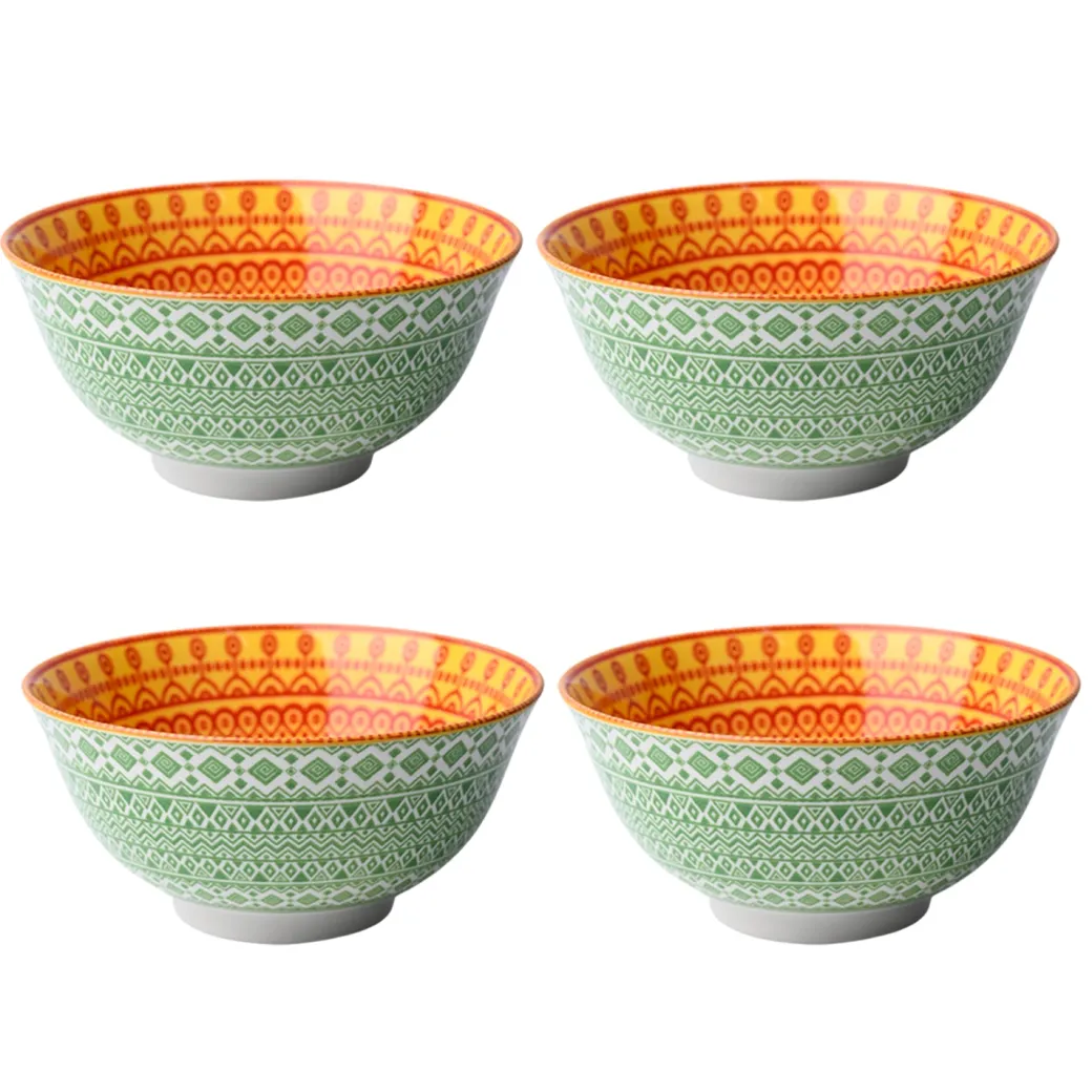 Floral Bowl Set Of 4 (280Ml)