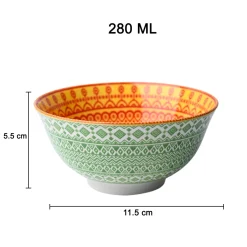 Floral Bowl Set Of 4 (280Ml)