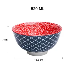 Floral Bowl Set Of 2 (650Ml)