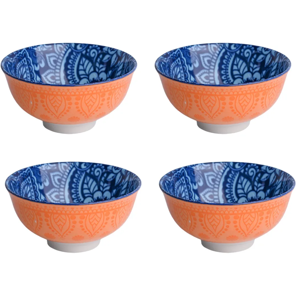 Floral Bowl Set Of 4 (280Ml)