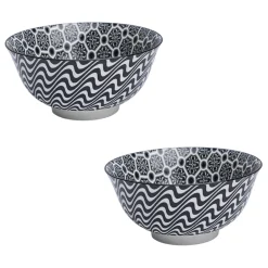 Floral Bowl Set Of 2 (650Ml)