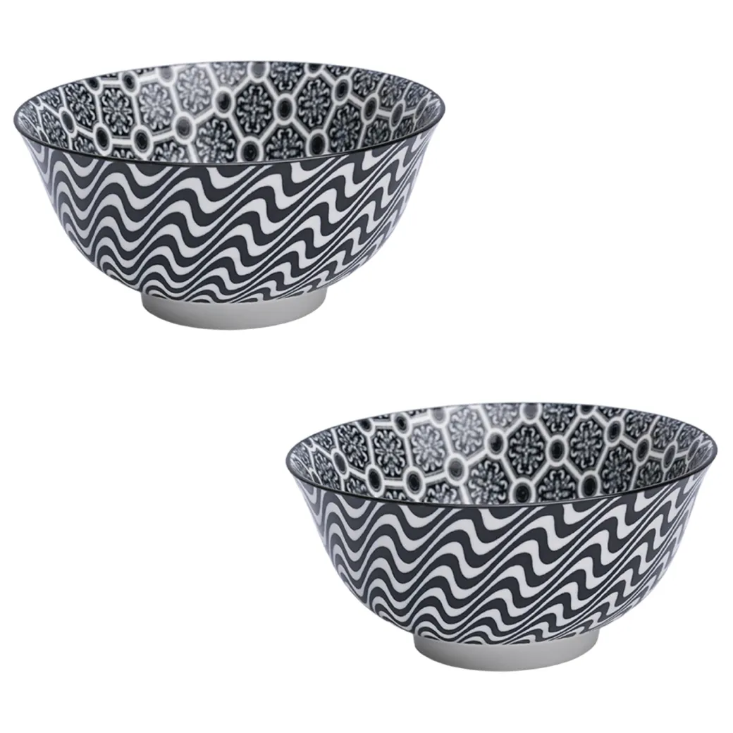 Floral Bowl Set Of 2 (650Ml)