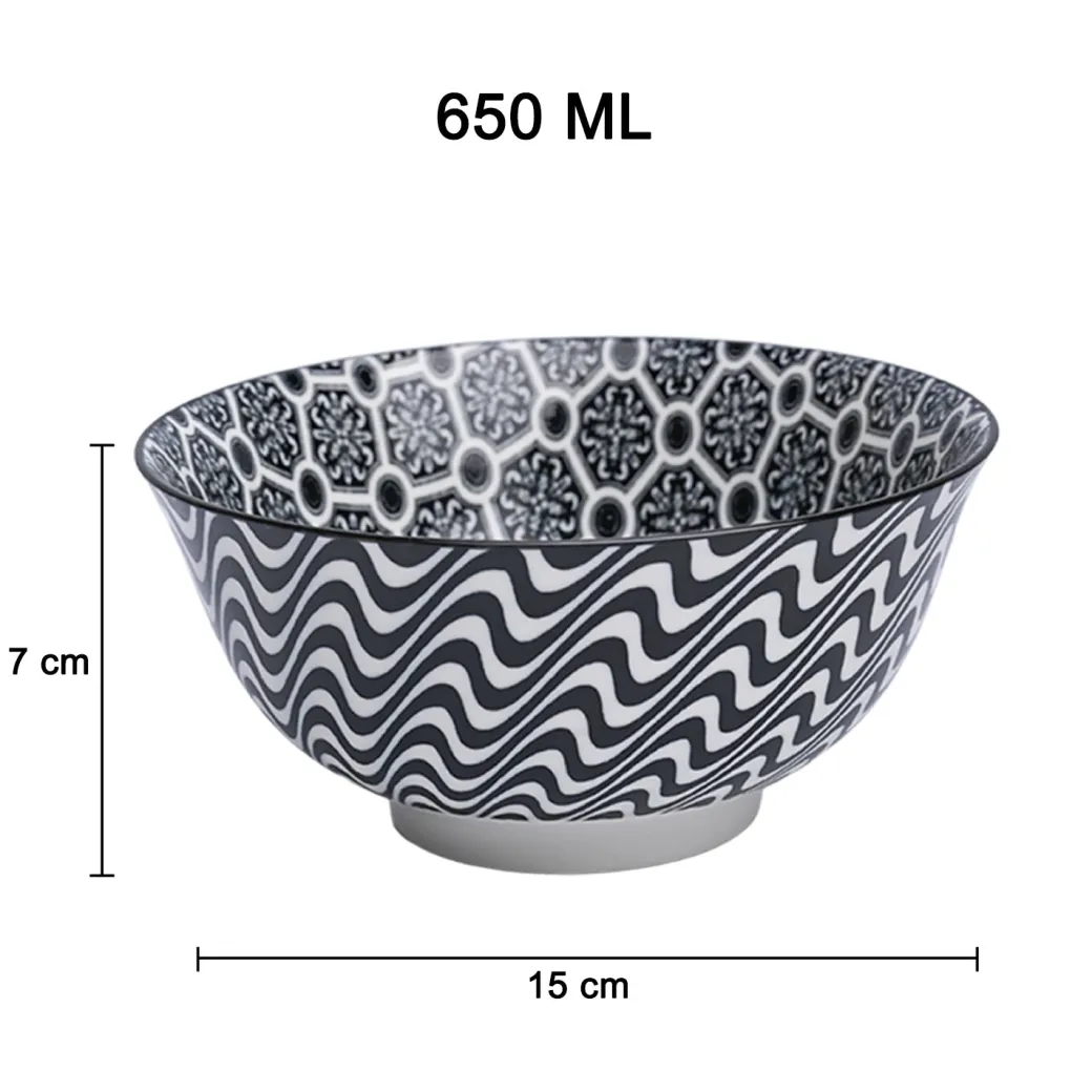 Floral Bowl Set Of 2 (650Ml)