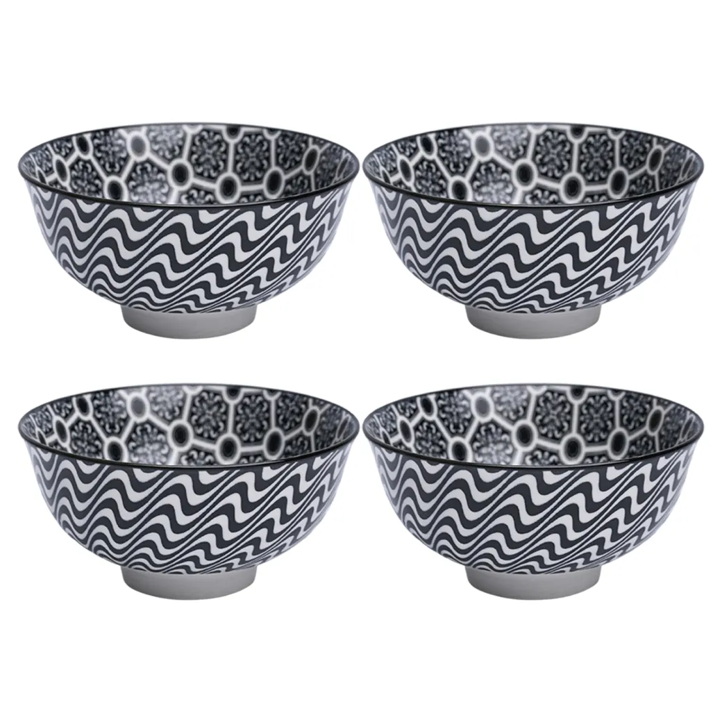 Floral Bowl Set Of 4 (280Ml)