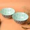 Floral Bowl Set Of 2 (650Ml)