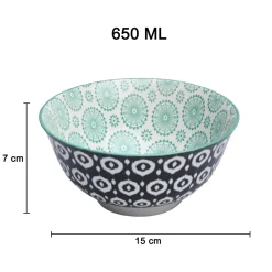 Floral Bowl Set Of 2 (650Ml)
