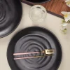 Full Plate (Black Matte Spiral) Set Of 6