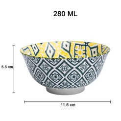Geomatry Bowl Set Of 4 (280Ml)