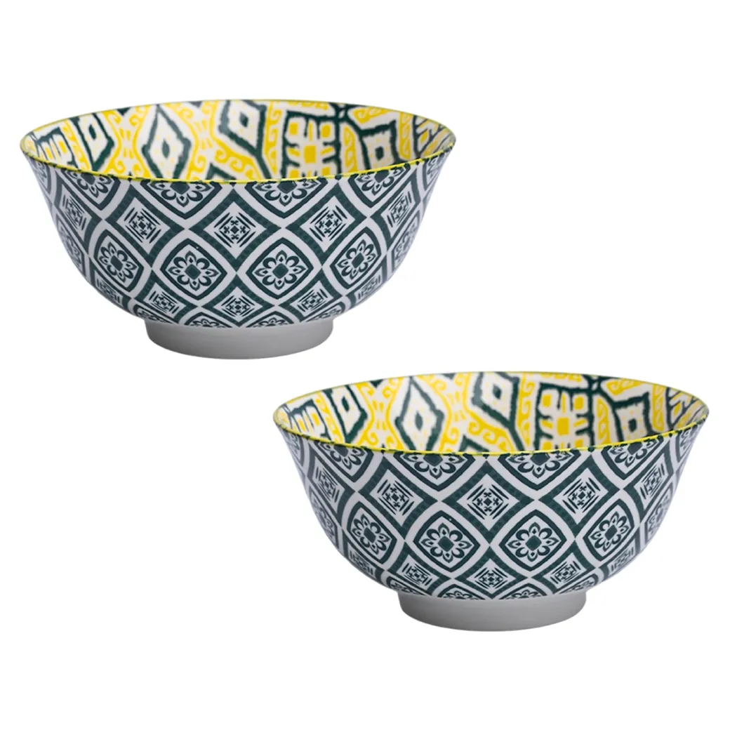 Geomatry Bowl Set Of 2 (650Ml)