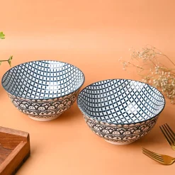 Geomatry Bowl Set Of 2 (650Ml)