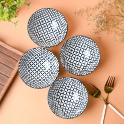 Geomatry Bowl Set Of 4 (280Ml)