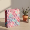 Gift Bag, Clover Print, Small, Paper Bag, Multicolor, Paper, Set of 3