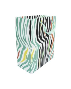 Gift Bag, Zebra Print, Paper Bag, Medium, Multicolor, Paper, Set of 3