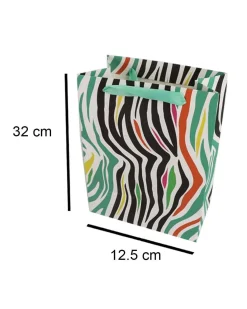Gift Bag, Zebra Print, Paper Bag, Medium, Multicolor, Paper, Set of 3