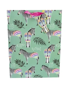 Gift Bag, Zebra Print, Paper Bag, Small, Multicolor, Paper, Set of 3