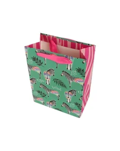 Gift Bag, Zebra Print, Paper Bag, Small, Multicolor, Paper, Set of 3