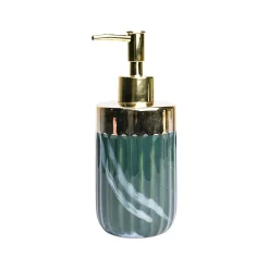Golden + Ribbed Soap Dispenser