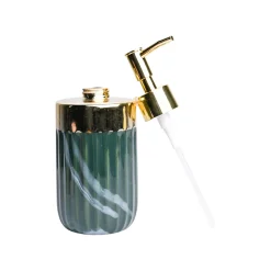 Golden + Ribbed Soap Dispenser