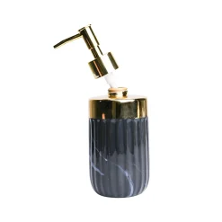 Golden + Ribbed Soap Dispenser