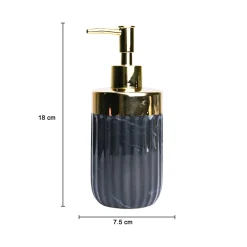 Golden + Ribbed Soap Dispenser