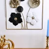Golden and Black Flower Wall Plaque