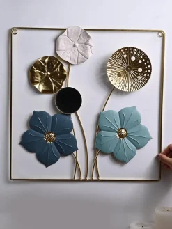 Golden Blossom - Rectangular Wall Plaque