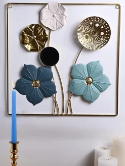 Golden Blossom - Rectangular Wall Plaque