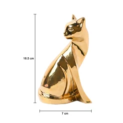 Golden Cat Statue Figurine