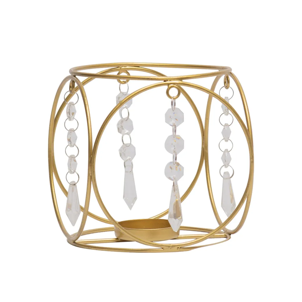 Golden Crystal Hanging T-Lite Holder