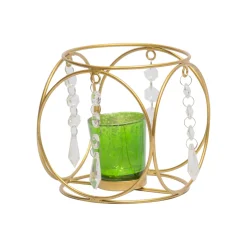 Golden Crystal Hanging T-Lite Holder