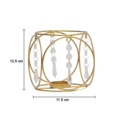 Golden Crystal Hanging T-Lite Holder