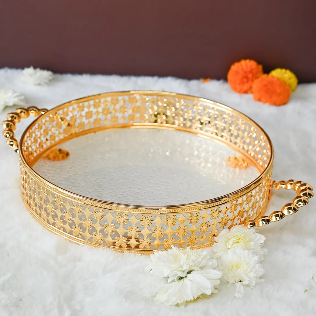 Golden Decorative Basket