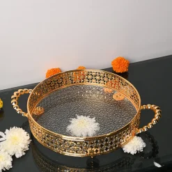 Golden Decorative Basket
