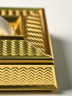 Golden Elegance Tissue Box - Rectangle Shape
