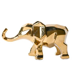 Golden Elephant Figurine