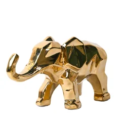 Golden Elephant Figurine