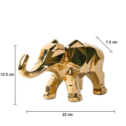 Golden Elephant Figurine