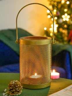 Golden Iron Knitted Lantern