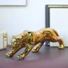 Golden Leopard Statue Figurine