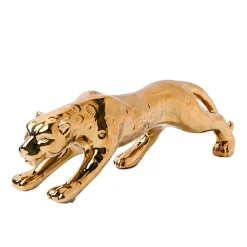 Golden Leopard Statue Figurine