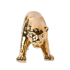 Golden Leopard Statue Figurine