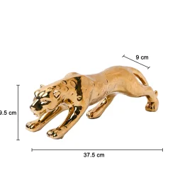 Golden Leopard Statue Figurine