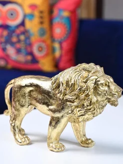 Golden Lion Decor Object - Regal Brilliance
