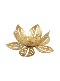 Golden Lotus Tea Light Holder