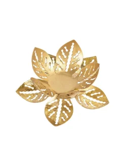 Golden Lotus Tea Light Holder