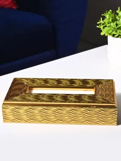 Golden Radiance Tissue Box - Rectangle Shape