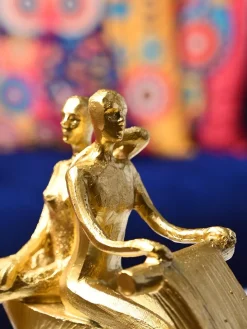 Golden Scooter Decor Object - Vintage Vibes